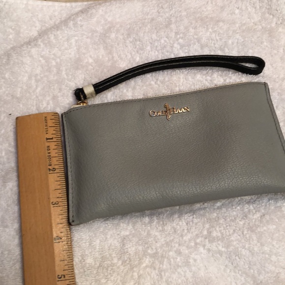 Cole Haan small gray wristlet. EUC. no flaws. Clean interior. - Picture 3 of 7